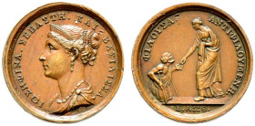 Frankreich-Königreich. Napoleon I. 1804-1815. 
Bronzene Miniaturmedaille 1821 unsigniert, auf Kaiserin Josephine. Klassizistische Büste der Kaiserin ...