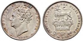 Großbritannien. George IV. 1820-1830. 
Sixpence 1826. Spink 3815. vorzüglich aus leicht polierten Stempeln