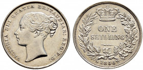 Großbritannien. Victoria 1837-1901. 
Shilling 1856. Spink 3904. vorzüglich