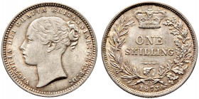Großbritannien. Victoria 1837-1901. 
Shilling 1873. Mit Stempelnummer 93. Spink 3906A. feine Tönung, gutes vorzüglich