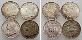 Großbritannien. Victoria 1837-1901. 
Lot (4 Stücke): Shilling 1894,1895,1900 und 1901. Old bust. Spink 3940,3940A. vorzüglich, vorzüglich-prägefrisch...