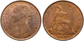 Großbritannien. Victoria 1837-1901. 
Cu-Penny 1889. Spink 3954. selten in dieser Erhaltung, vorzüglich-prägefrisch