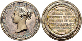 Großbritannien. Victoria 1837-1901. 
Silberne Prämienmedaille 1856 (1884) von W. Wyon, für Verdienste um Wissenschaft und Kunst, sogen. Queen's Medal...