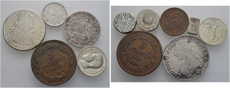 Ca. 130 Stücke: Dabei CHINA, 20 Cents Manchurian Province; FRANKREICH, Ecu 1776 ...