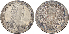Haus Habsburg. Maria Theresia 1740-1780. 
Taler 1765 -Wien-. Her. 414, Eyp. 74, Dav. 1112, Voglh. 281/4. Frühwald 99b feine Patina, minimale Kratzer,...