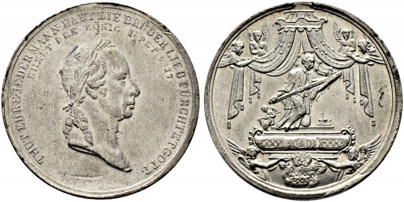 Haus Österreich. Franz I., Kaiser von Österreich 1804-1835. 
Zinnmedaille o.J. ...