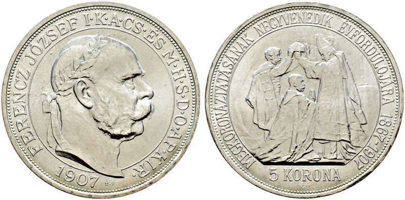 Haus Österreich. Franz Josef I., Kaiser von Österreich 1848-1916. 
5 Kronen 190...