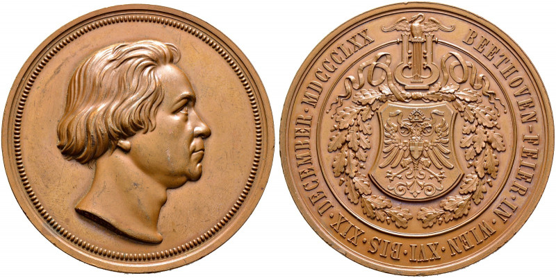 Haus Österreich. Franz Josef I., Kaiser von Österreich 1848-1916. 
Bronzemedail...