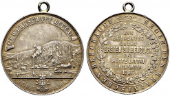 Haus Österreich. Franz Josef I., Kaiser von Österreich 1848-1916. 
Silbermedaille 1886 von A. Neudeck und J. Christlbauer, auf den ersten Silberblick...