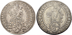Salzburg, Erzbistum. Paris Graf von Lodron 1619-1653. 
Taler 1627. Zöttl 1478, Probszt 1201, Dav. 3504. sehr schön