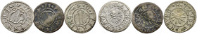 Baden-Durlach. Friedrich VII. Magnus 1677-1709. 
Lot (3 Stücke): 2 Pfennige o.J. Wappen innerhalb der Wertbezeichnung / Liegender Flug. Hachberger La...