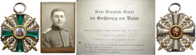 Baden-Durlach. Friedrich II. 1907-1918. 
Orden vom Zähringer Löwen, Ritterkreuz 2. Klasse mit Schwertern. Silber-vergoldet (die Schwerter, die Medail...