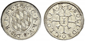 Bayern. Maximilian I. als Kurfürst 1623-1651. 
Kreuzer 1631. Hahn 91, Witt. 932. prägefrisches Prachtexemplar
