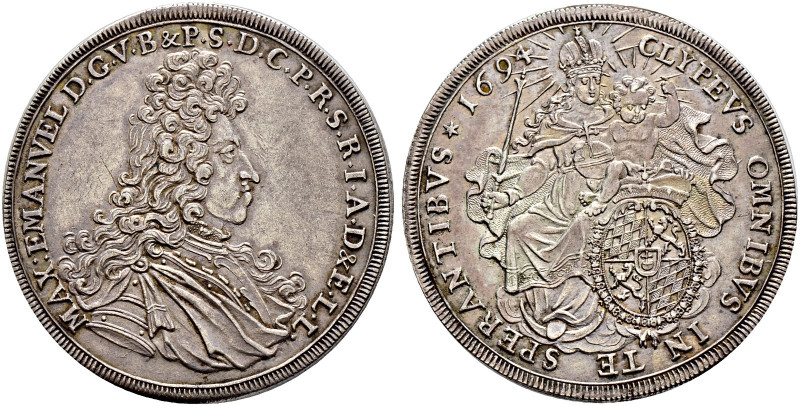 Bayern. Maximilian II. Emanuel 1679-1726. 
Taler 1694 -München-. Ein zweites Ex...