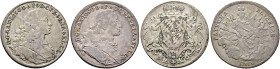 Bayern. Maximilian III. Joseph 1745-1777. 
Lot (2 Stücke): Madonnentaler 1755 sowie Wappentaler 1754 -München-. Hahn 306,308, Witt. 2163,2164, Dav. 1...