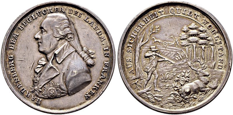 Brandenburg-Preußen. Friedrich Wilhelm III. 1797-1840. 
Silbermedaille o.J. (na...