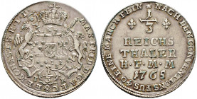 Münster, Bistum. Maximilian Friedrich von Königseck 1761-1784. 
1/3 Taler 1765. Schulze 265. sehr schön-vorzüglich
