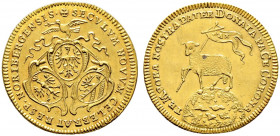 Nürnberg, Stadt. 
Lammdukat 1700. Ohne Münzmeistersignatur. Ein weiteres Exemplar. Ke. 71, Slg. Erl. 589, Fr. 1885, Widhalm 11d. 3,49 g leicht gewell...