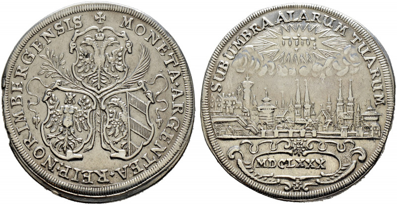 Nürnberg, Stadt. 
Reichstaler 1680. Ein weiteres Exemplar. Ke. 259, Slg. Erl. 6...