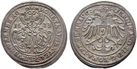 Nürnberg, Stadt. 
1/9 Taler 1623. Drei Wappen in Kartuschen / Reichsadler mit Wertangabe (9) auf der Brust. Ke. 303, Slg. Erl. 464. selten, minimal g...