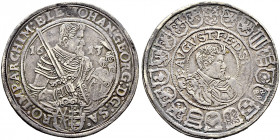 Sachsen-Albertinische Linie. Johann Georg I. und August 1611-1615. 
Taler 1613 -Dresden-. Clauss/Kahnt 13, Slg. Mers. 834, Schnee 786, Dav. 7573. fei...