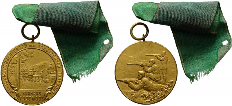 Todtmoos (Baden), Gemeinde. 
Tragbare, vergoldete Bronzemedaille o.J. (um 1925)...