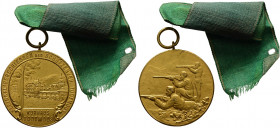 Todtmoos (Baden), Gemeinde. 
Tragbare, vergoldete Bronzemedaille o.J. (um 1925) unsigniert, auf das Kleinkaliberschießen des Schützen­vereins. Ansich...