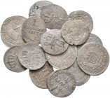15 Stücke: WÜRTTEMBERG, silberne Kleinmünzen aus dem Zeitraum 1643-1918.
schön, schön-sehr schön, sehr schön