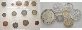 Ca. 120 Stücke: Dabei BAYERN, Madonnentaler 1765 A und Silbermedaille o.J. des landwirtschaft­lichen Vereins (35 mm, 17,88 g) sowie diverse Kleinmünze...