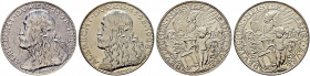 Medailleure. Karl Goetz 1875-1950. 
Lot (2 Stücke): Silbermedaille 1928. Auf den 400. Todestag Albrecht Dürers. Dessen Brustbild nach links / Putto m...