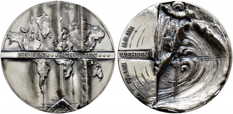 Medailleure. Peter Götz Güttler 1939-. 
Feinsilbermedaille 2005. Spendenmedaill...