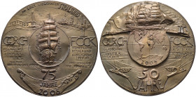 Medailleure. Peter Götz Güttler 1939-. 
Weißmetallmedaille 2008. Auf das 75-jährige Bestehen des Segelschiffs "Gorch Fock I" (Heimathafen Stralsund) ...
