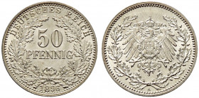 Kleinmünzen. 
50 Pfennig 1896 A. J. 15. vorzüglich-prägefrisch