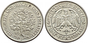 Weimarer Republik. 
5 Reichsmark 1930 J. Eichbaum. J. 331. selten, fast vorzüglich