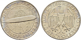 Weimarer Republik. 
5 Reichsmark 1930 D. Zeppelin. J. 343. vorzüglich-prägefrisch