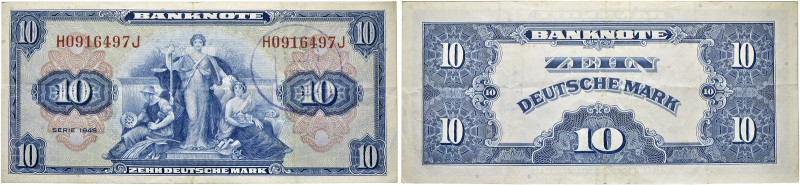 Bundesrepublik Deutschland. Bank Deutscher Länder 1948-1949. 10 Deutsche Mark 19...