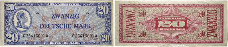 Bundesrepublik Deutschland. Bank Deutscher Länder 1948-1949. 20 Deutsche Mark o....