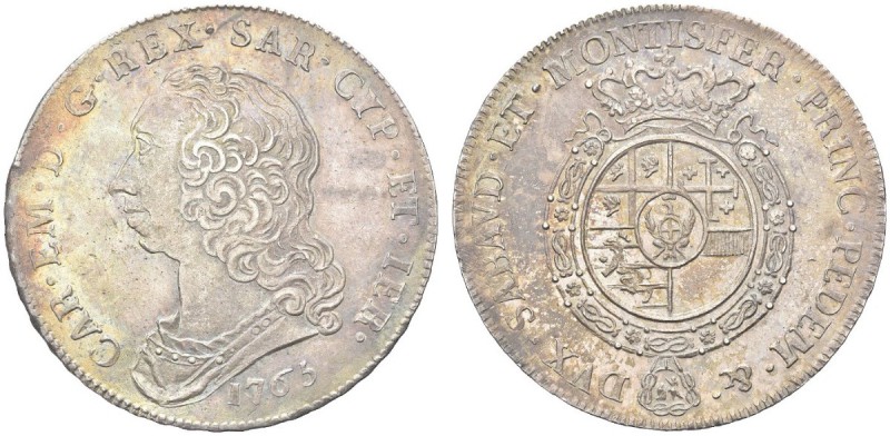 SAVOIA. Carlo Emanuele III, 1730-1773. Scudo nuovo da 6 Lire 1765, Torino. Ar gr...