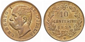 SAVOIA. Umberto I, Re d’Italia, 1878-1900. 10 Centesimi 1894, Birmingham. Æ Come precedente. Pag. 616; Gig. 50. FDC