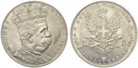 SAVOIA. Colonia Eritrea. Umberto I, 1890-1896. 5 Lire o Tallero 1896. Ar Come precedente. Pag. 631; Gig. 2. Molto Rara. Più di SPL