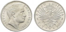 SAVOIA. Vittorio Emanuele III, Re d’Italia, 1900-1943. 2 Lire 1905 Aquila Sabauda. Ar Come precedente. Pag. 729; Gig. 93. q. FDC