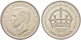 AUSTRALIA. Giorgio VI, 1937-1952. Corona (Crown) 1937. Ar gr. 28,16 KM#34. q. FDC