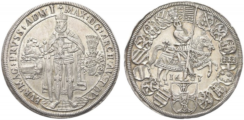 AUSTRIA. Ordine Teutonico. Massimiliano III Arciduca, 1588-1618. Tallero 1603. A...