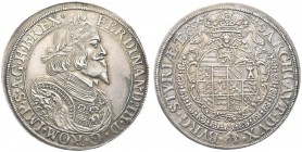 AUSTRIA. Ferdinando III, Imperatore del S.R.I., 1637-1657. Tallero 1654, Graz. Ar gr. 29,45 Davenport 3190; Herinek 406. Piacevole patina. SPL