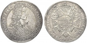 AUSTRIA. Carlo III, Duca di Lorena, 1695-1711. Tallero 1704, Olmutz. Ar gr. 28,34 Dr. Busto corazzato a d. Rv. Stemma decorato. Davenport 1208. q. SPL