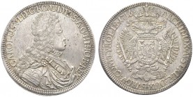 AUSTRIA. Carlo VI d'Asburgo, Imperatore d'Austria., 1711-1740. Tallero 1716 opus Johann Anton König, Hall. Ar gr. 28,38 Dr. Busto corazzato paludato c...