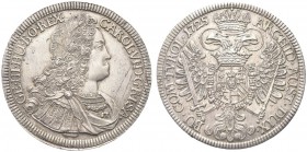 AUSTRIA. Carlo VI d'Asburgo, Imperatore d'Austria., 1711-1740. Tallero 1725 opus Johann Anton König, Hall. Ar gr. 28,57 Dr. Busto corazzato paludato c...
