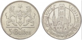 POLONIA. Città libera di Danziga. 5 Gulden 1923. Ar gr. 25,00 J. D9; KM#147. SPL