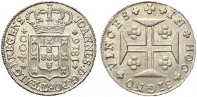 PORTOGALLO. Joannes VI, 1816-1826. 400 Reis 1816, Lisbona. Ar gr. 14,83 KM#331; Gom. 22.16. Più di SPL