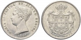 PORTOGALLO. Maria II, 1834-1853. 1.000 Reis 1845. Ar gr. 29,52 KM#472; Dav. 265. SPL